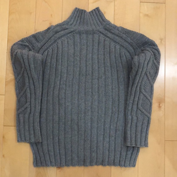 Everlane wool-cashmere cable turtleneck / gray / size XS - Picture 3 of 3
